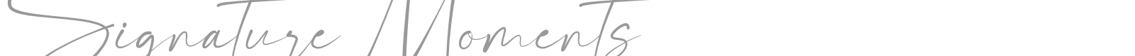 Signature Moments font preview